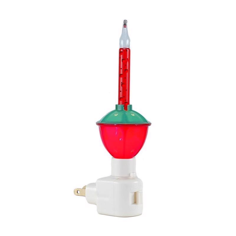 CELEBRATIONS - Celebrations Incandescent C-Type Green/Red 1 ct Novelty Christmas Light Bulbs 0.08 ft.