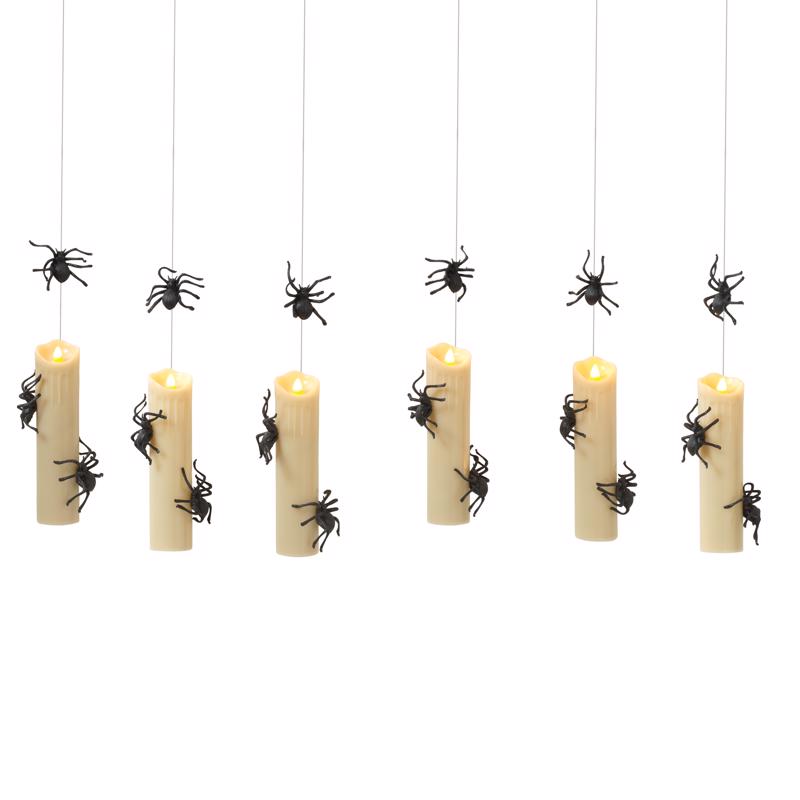 GERSON - Gerson 8.39 in. Spider Candles Hanging Decor