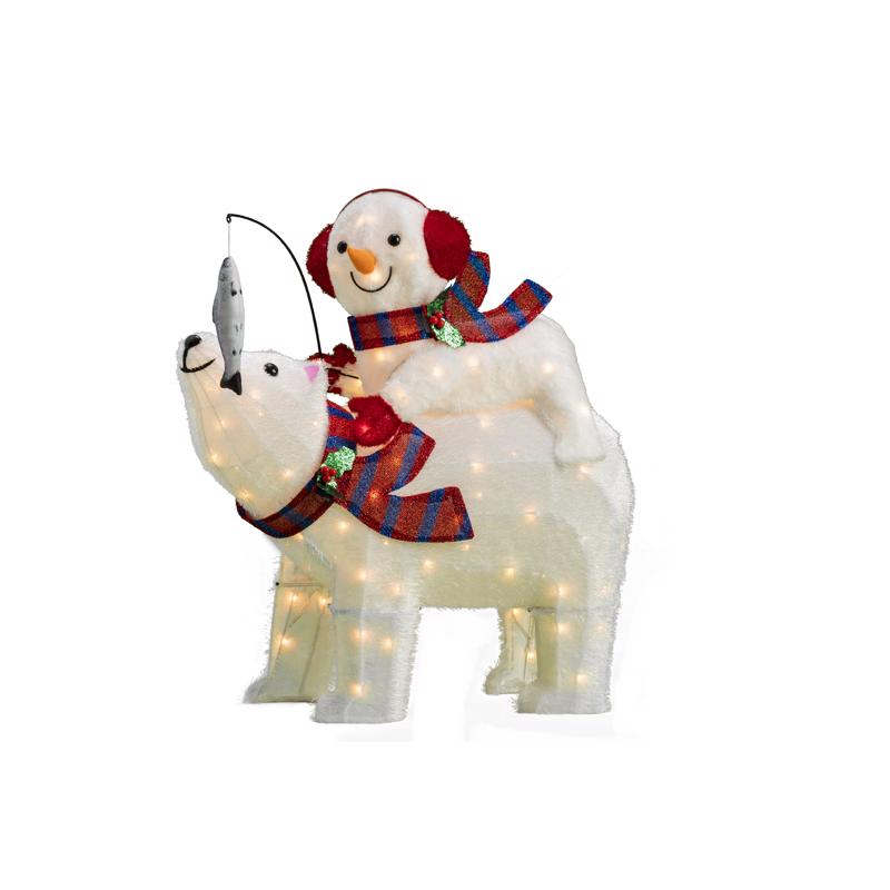 CELEBRATIONS - Celebrations Incandescent Clear Lighted Bear 2.5 ft. Yard Decor