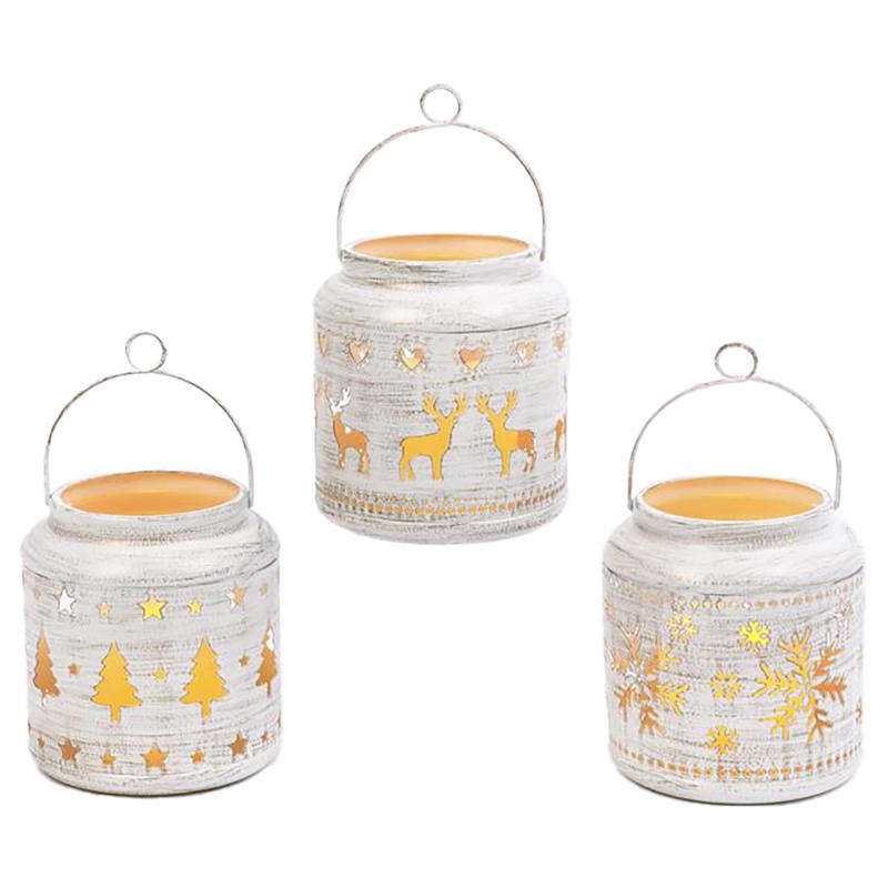 GERSON - Gerson LED White Winter Scene Lantern 5.51 in. - Case of 6