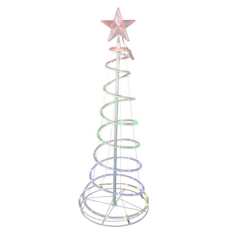 CELEBRATIONS - Celebrations LED Multi Spiral RGB Ribbon 4 ft. Yard Decor