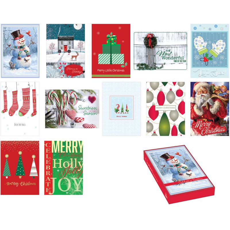 PAPER IMAGES - Paper Images Christmas Boxed Cards 18 pk - Case of 34