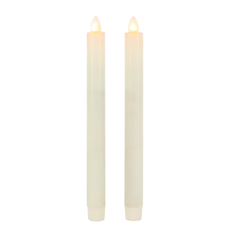 GERSON - Gerson LED Bisque Aurora Flame Taper Candle 10 in. - Case of 6