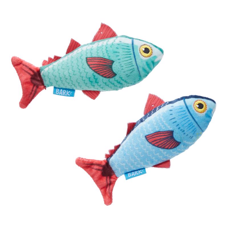 BARK - Bark Blue/Red Plush Mike & Mike The Trout Twins Dog Toy 2 pk - Case of 3