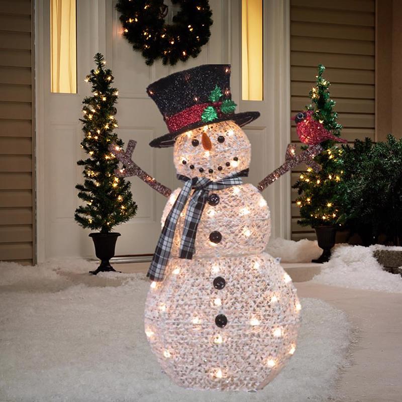 CELEBRATIONS - Celebrations Incandescent Clear Snowman with Cardinal 3.25 ft. Yard Decor