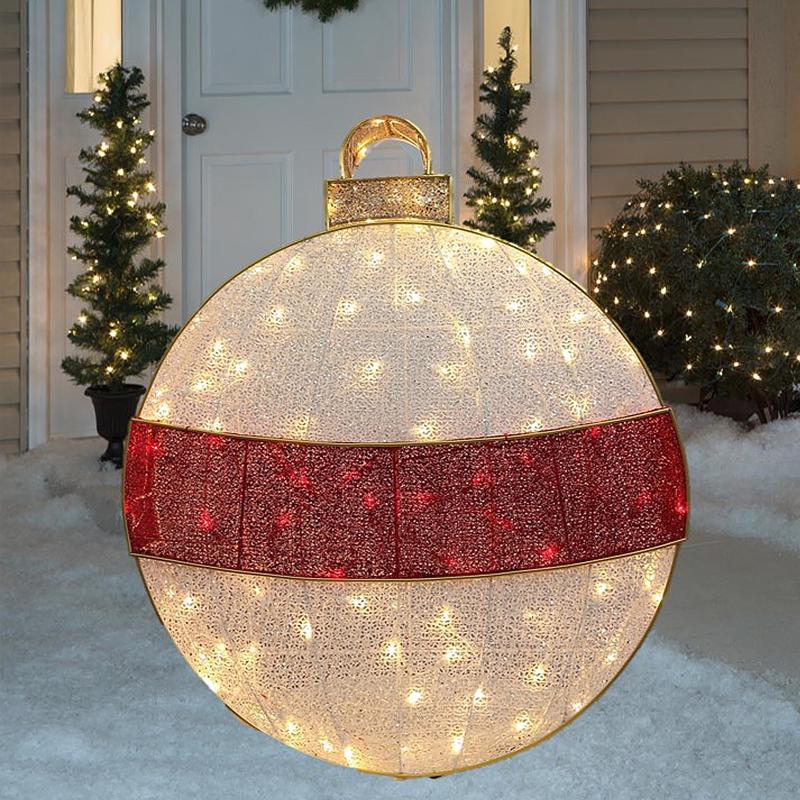 CELEBRATIONS - Celebrations LED Red/White Ornament 3 ft. Yard Decor