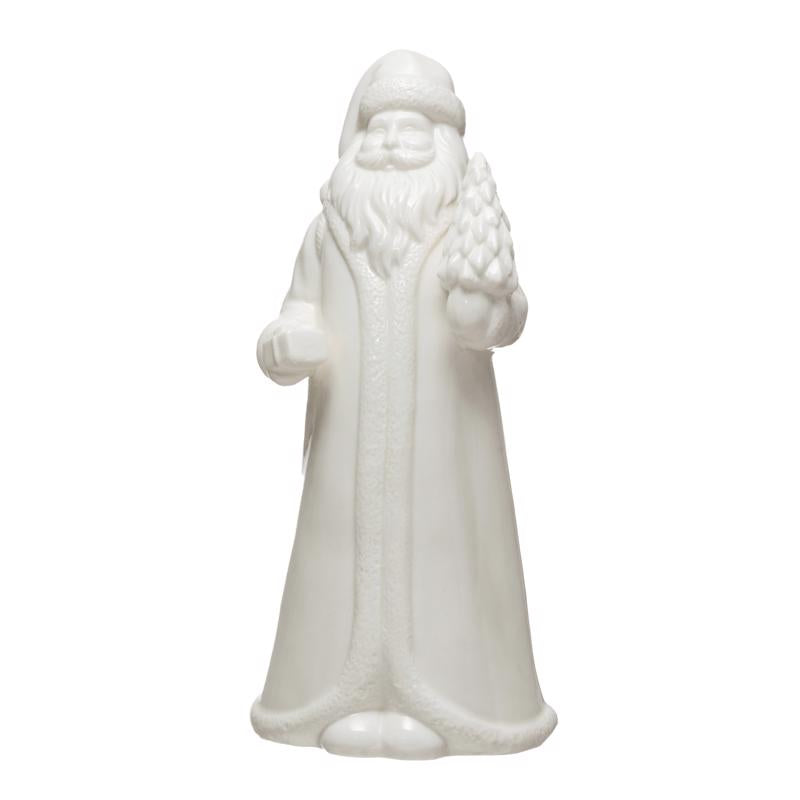 CREATIVE CO-OP - Creative Co-op White Santa Claus Figurine 10 in. - Case of 6