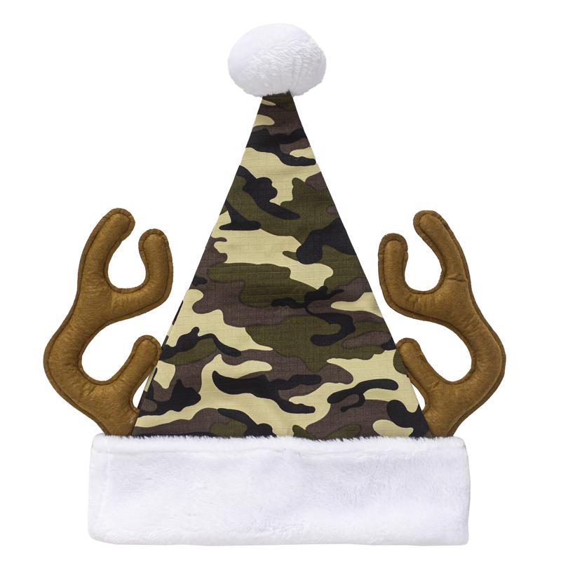 DYNO - Dyno Multicolored Camo with Antlers Santa Indoor Christmas Decor 17 in. - Case of 12