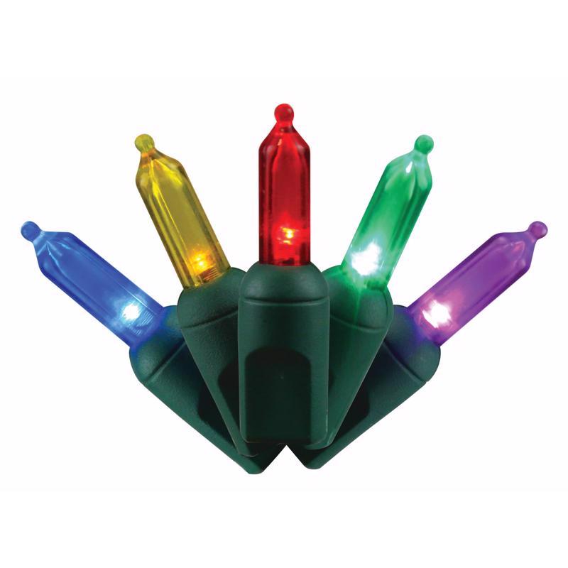 CELEBRATIONS - Celebrations Platinum LED T5 Multicolored 50 ct String Christmas Lights 25 ft. [T550MU6A]