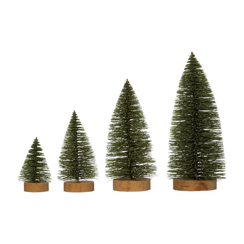 CREATIVE CO-OP - Creative Co-op Brown/Green Bottle Brush Sisal Trees Table Decor - Case of 12