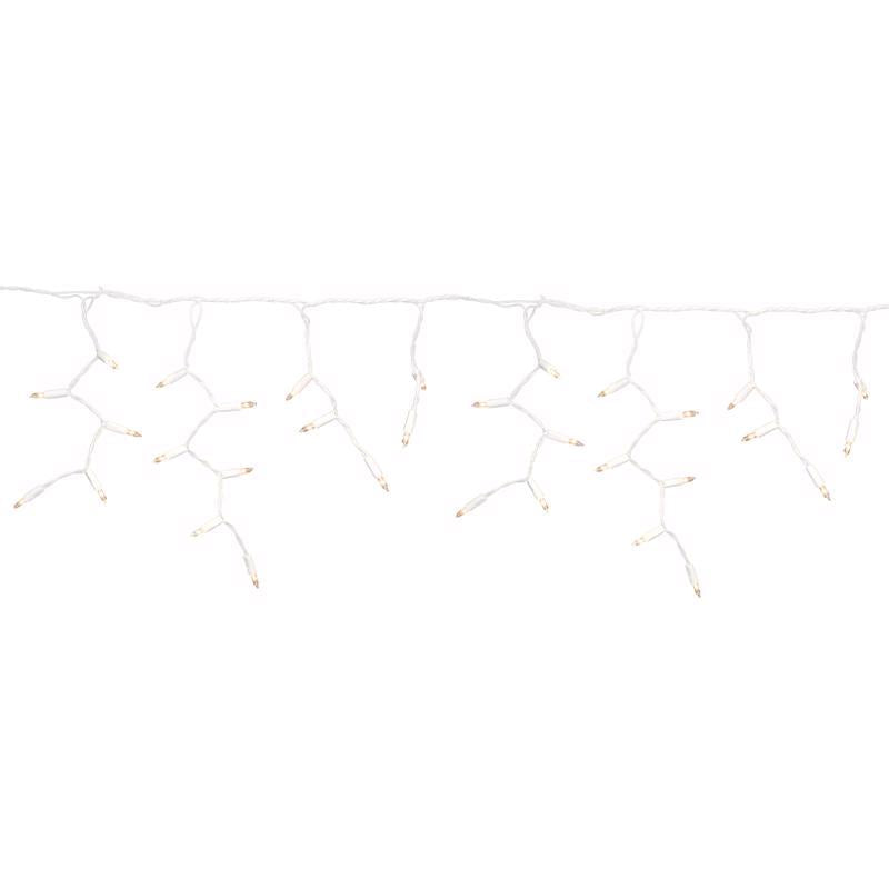 CELEBRATIONS - Celebrations Platinum LED T5 Warm White 100 ct Icicle Christmas Lights 9.5 ft.