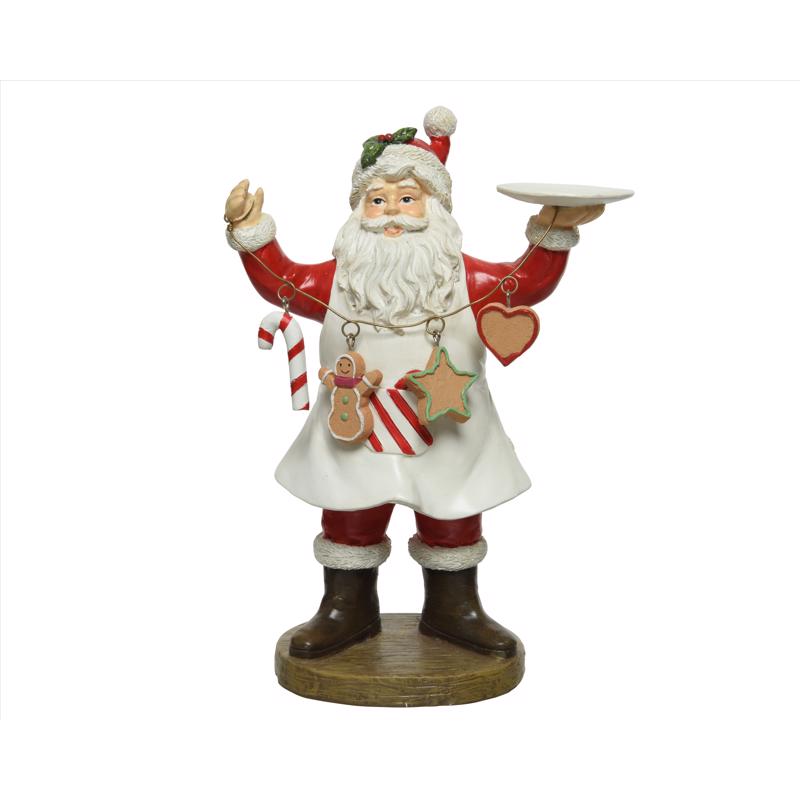 DECORIS - Decoris Multicolored Santa Baking Cookies Figurine 9.1 in. - Case of 8