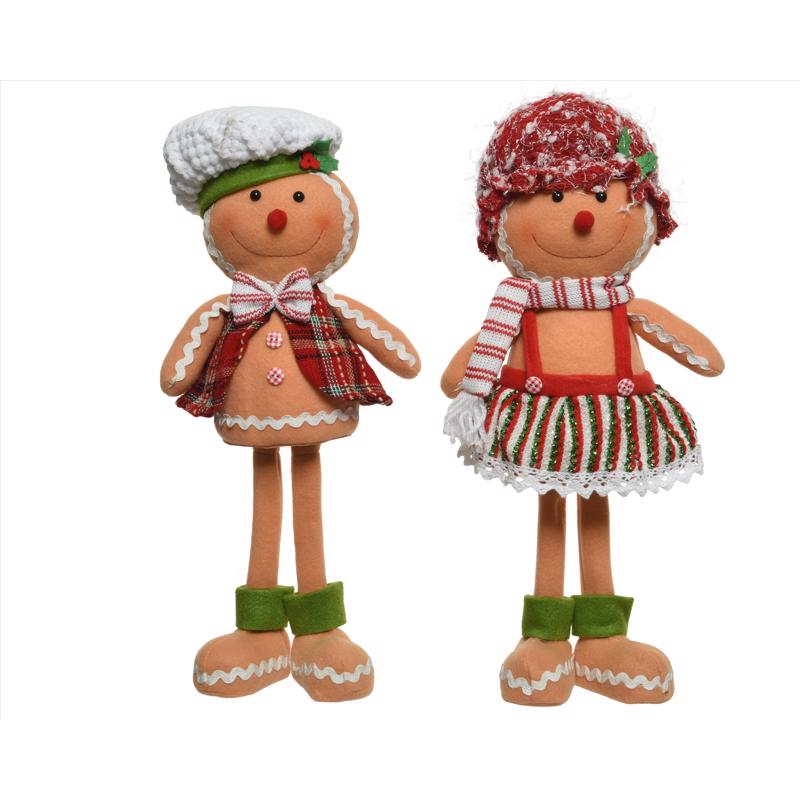 DECORIS - Decoris Gingerbread Boy/Girl Figurine 15.75 in. - Case of 6