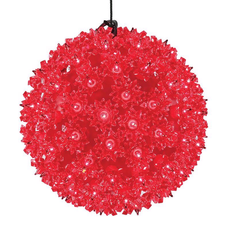 CELEBRATIONS - Celebrations LED Red Starlight Sphere 7.5 in. Hanging Decor