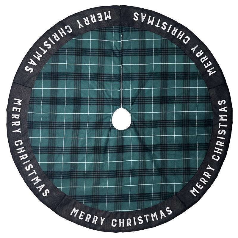 CELEBRATIONS - Celebrations Home Black/Green/White Merry Christmas Tree Skirt 27 in. - Case of 4