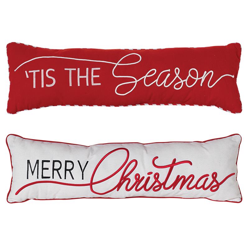 GERSON - Gerson Assorted Holiday Messages Pillow 3 in. - Case of 8