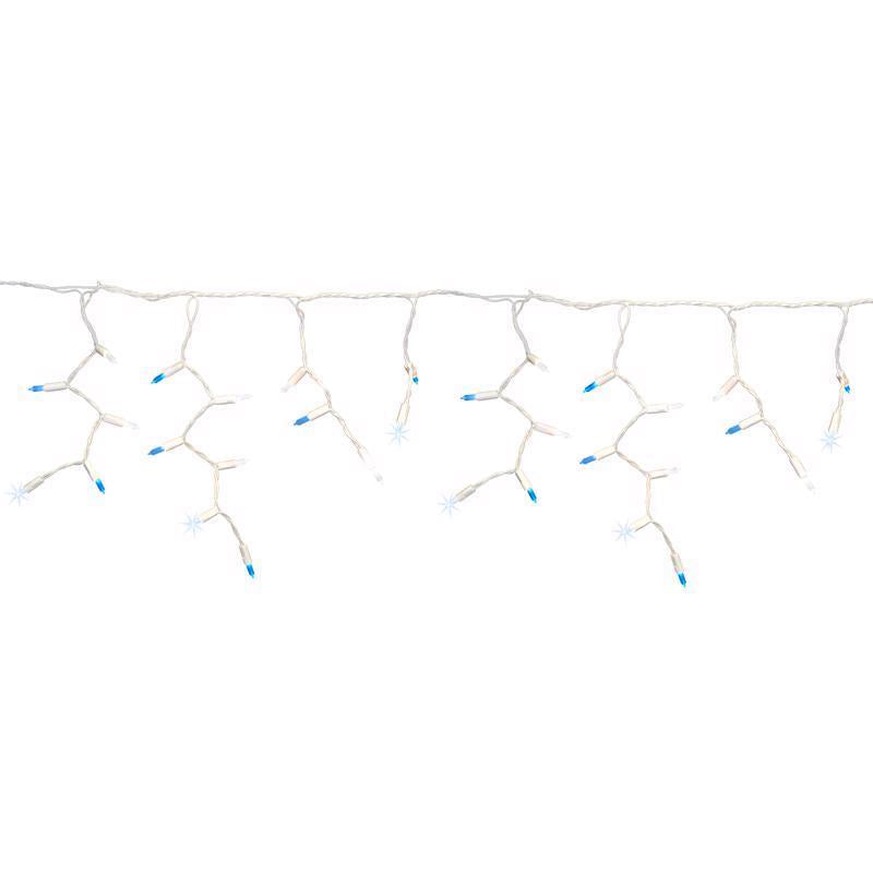 CELEBRATIONS - Celebrations Platinum LED T5 Blue/Pure White 100 ct Icicle Christmas Lights 9.5 ft.