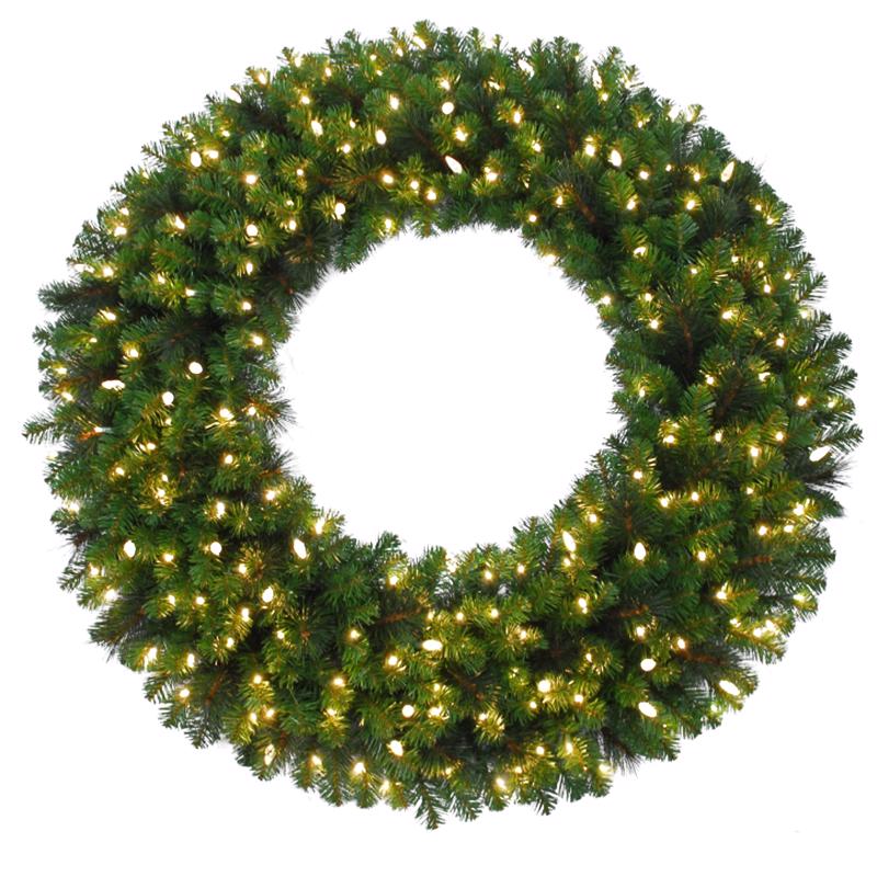 CELEBRATIONS - Celebrations Platinum 26 in. D LED Prelit Warm White Mixed Pine Wreath - Case of 4