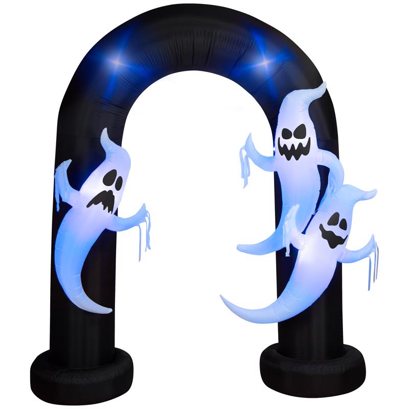 GEMMY - Gemmy 9 ft. LED Prelit Archway Trio Ghost Inflatable