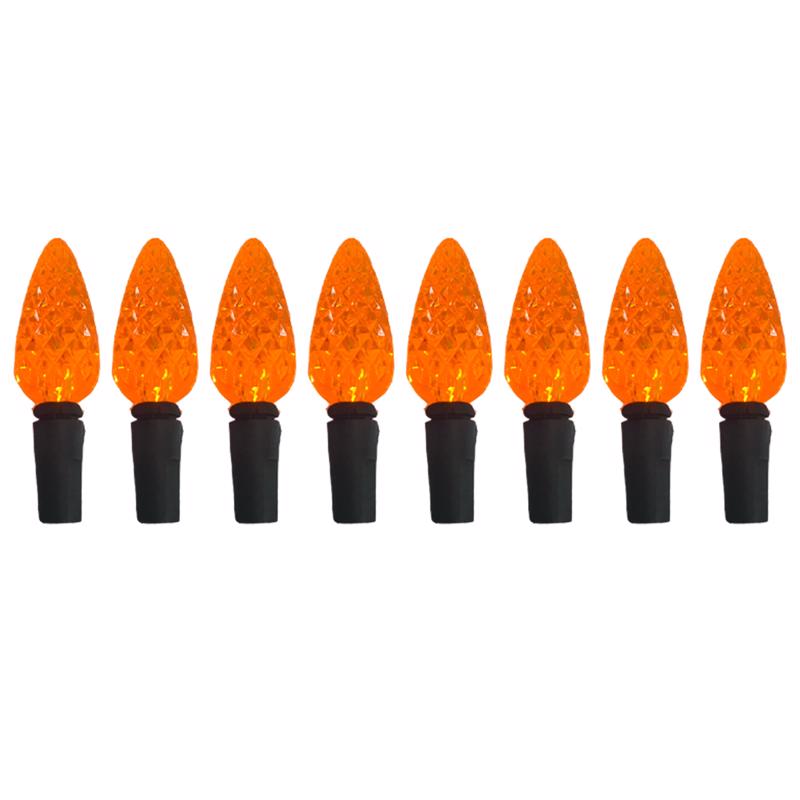 CELEBRATIONS - Celebrations Orange 100 ct 2 in. LED C6 Halloween String Lights