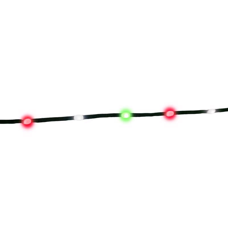 CELEBRATIONS - Celebrations LED Red/Green/Pure White 200 ct String Ribbon Light 33 ft.