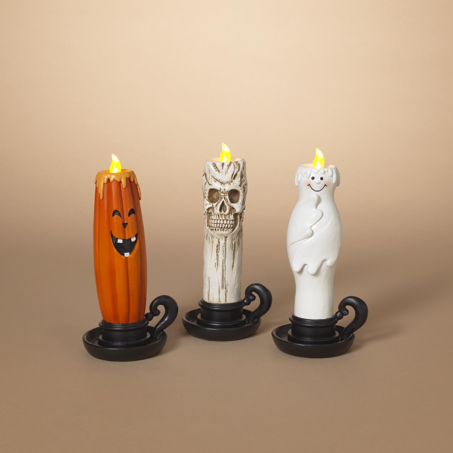 Celebrations 8.15 in. Ghost, Skull, Ghost Candle Halloween Decor - Case of 24