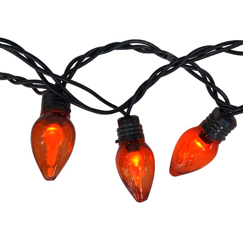 CELEBRATIONS - Celebrations Orange 20 ct LED Flicker Flame Halloween String Lights