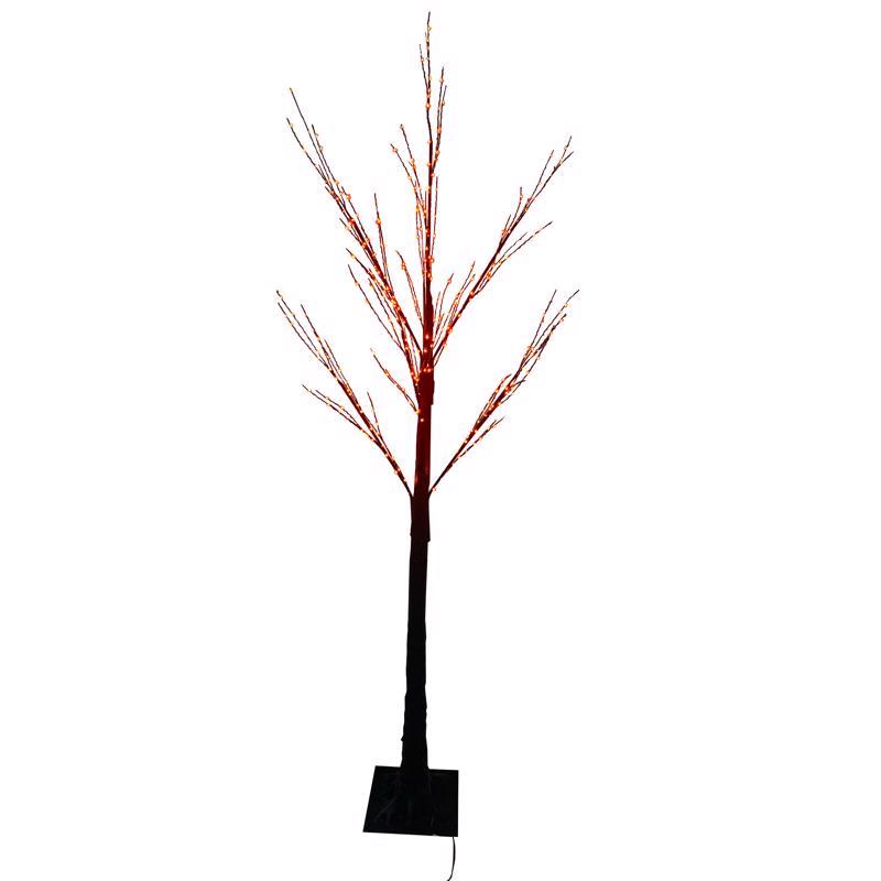 CELEBRATIONS - Celebrations Orange/Purple 350 ct 5 ft. LED Prelit Spooky Tree Yard Decor