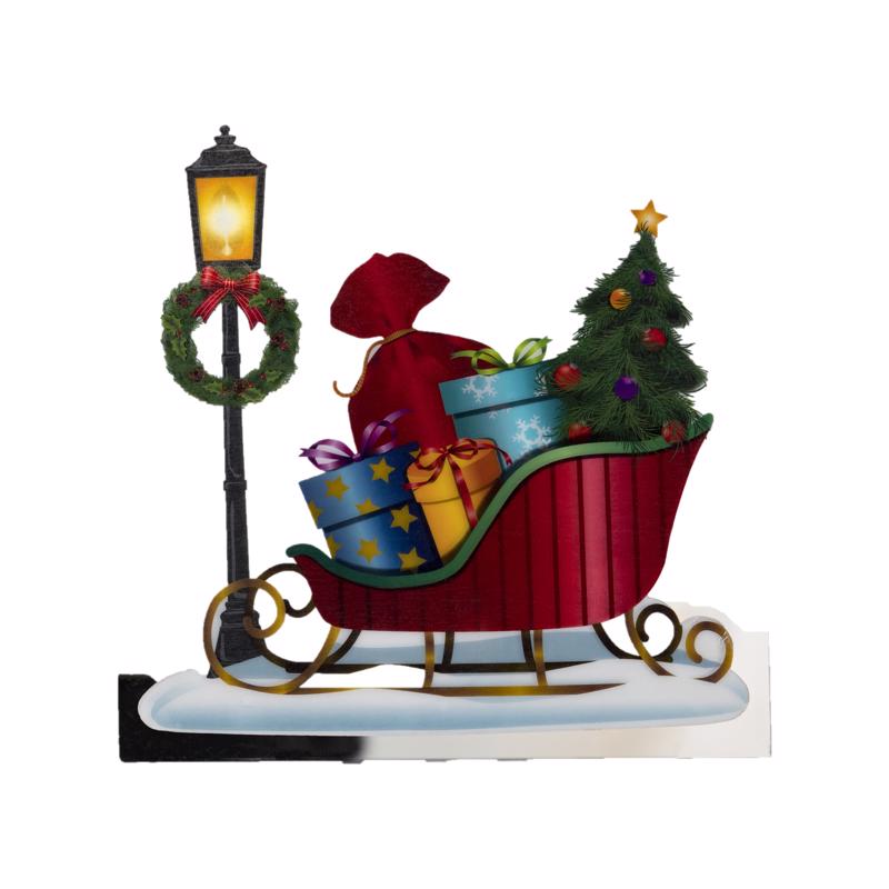 GERSON - Gerson LED Multicolored Window Clings Sleigh 9.84 in. - Case of 12