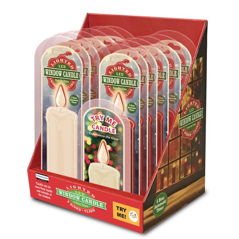 GERSON - Gerson LED White Window Candle Cling Candle 7.5 in. - Case of 12