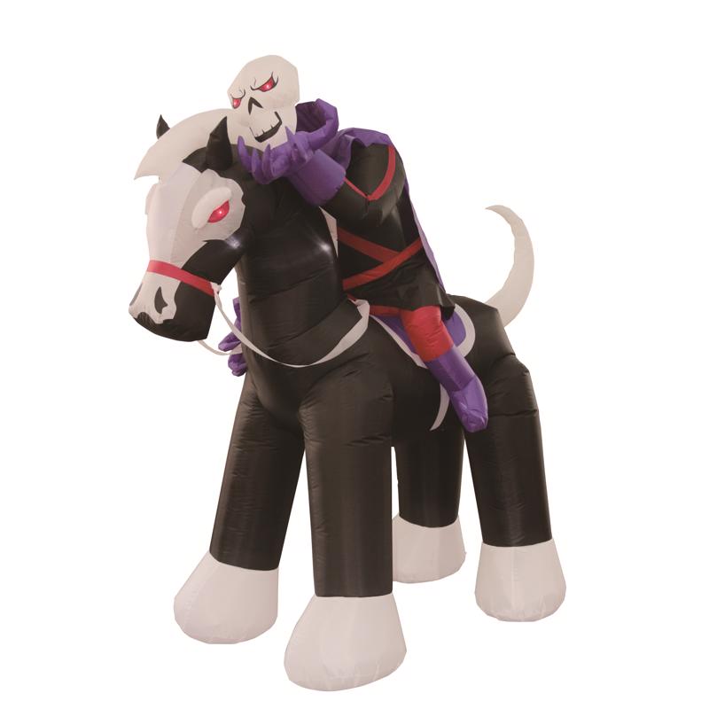 CELEBRATIONS - Celebrations 6 ft. Prelit Night Rider Skull Inflatable