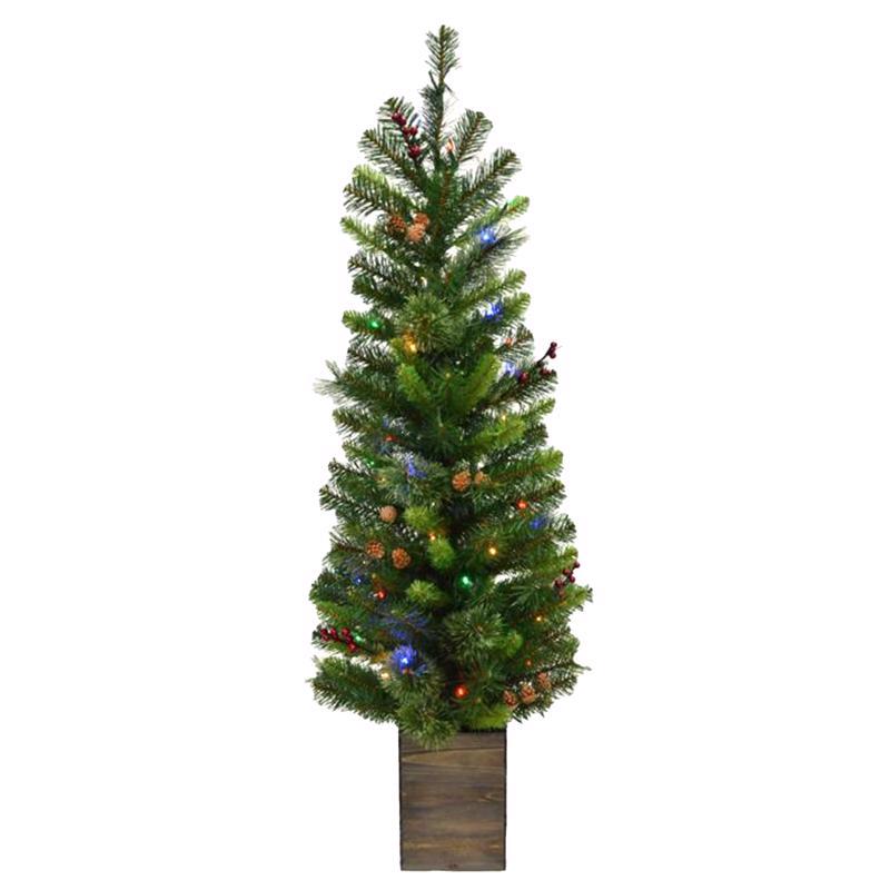 CELEBRATIONS - Celebrations 4 ft. Slim LED 50 ct Mixed Pine Color Changing Entrance Tree