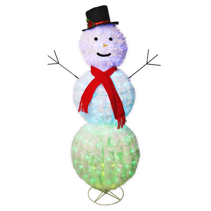 CELEBRATIONS - Celebrations LED Multi RGB Dancing Snowman 5 ft. Yard Decor