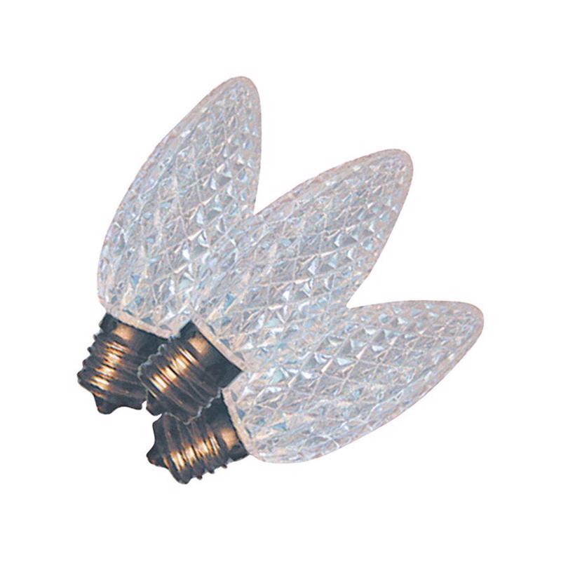 HOLIDAY BRIGHT LIGHTS - Holiday Bright Lights LED C9 Cool White 25 ct Replacement Christmas Light Bulbs [25LEDFC9TCWSA]