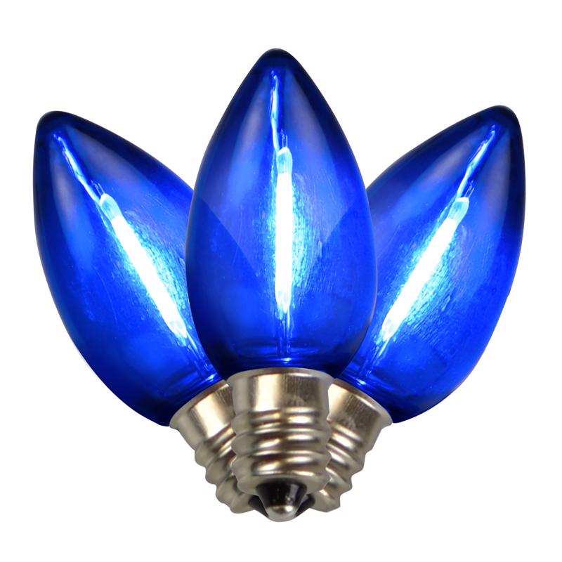 HOLIDAY BRIGHT LIGHTS - Holiday Bright Lights LED C7 Blue 25 ct Replacement Christmas Light Bulbs 0 ft.