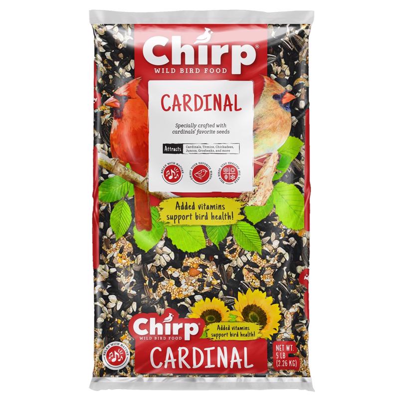 CHIRP - Chirp Cardinal Wild Bird Black Oil Sunflower Wild Bird Food 5 lb