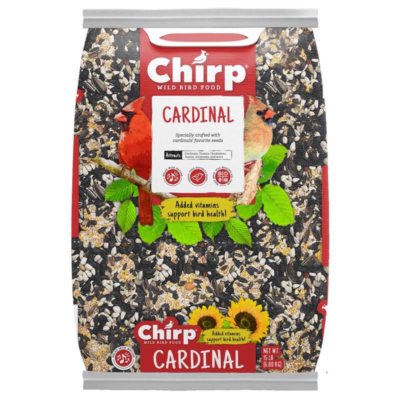 CHIRP - Chirp Cardinal Wild Bird Black Oil Sunflower Wild Bird Food 15 lb