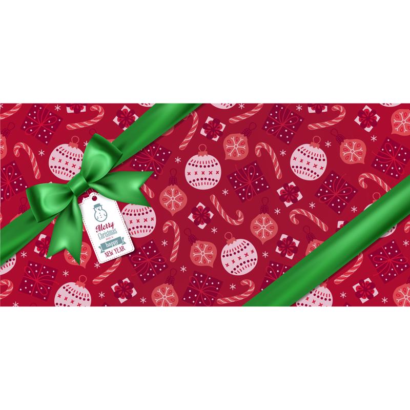 CELEBRATIONS - Celebrations Merry Christmas and Happy New Year 7 ft. x 16 ft. Garage Door Cover [RE2-07-16-002]