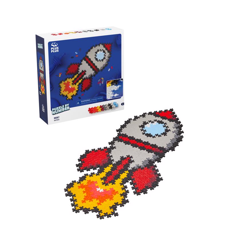 PLUS-PLUS USA - Plus-Plus Puzzle By Number Puzzle Polyethylene Multicolored 500 pc