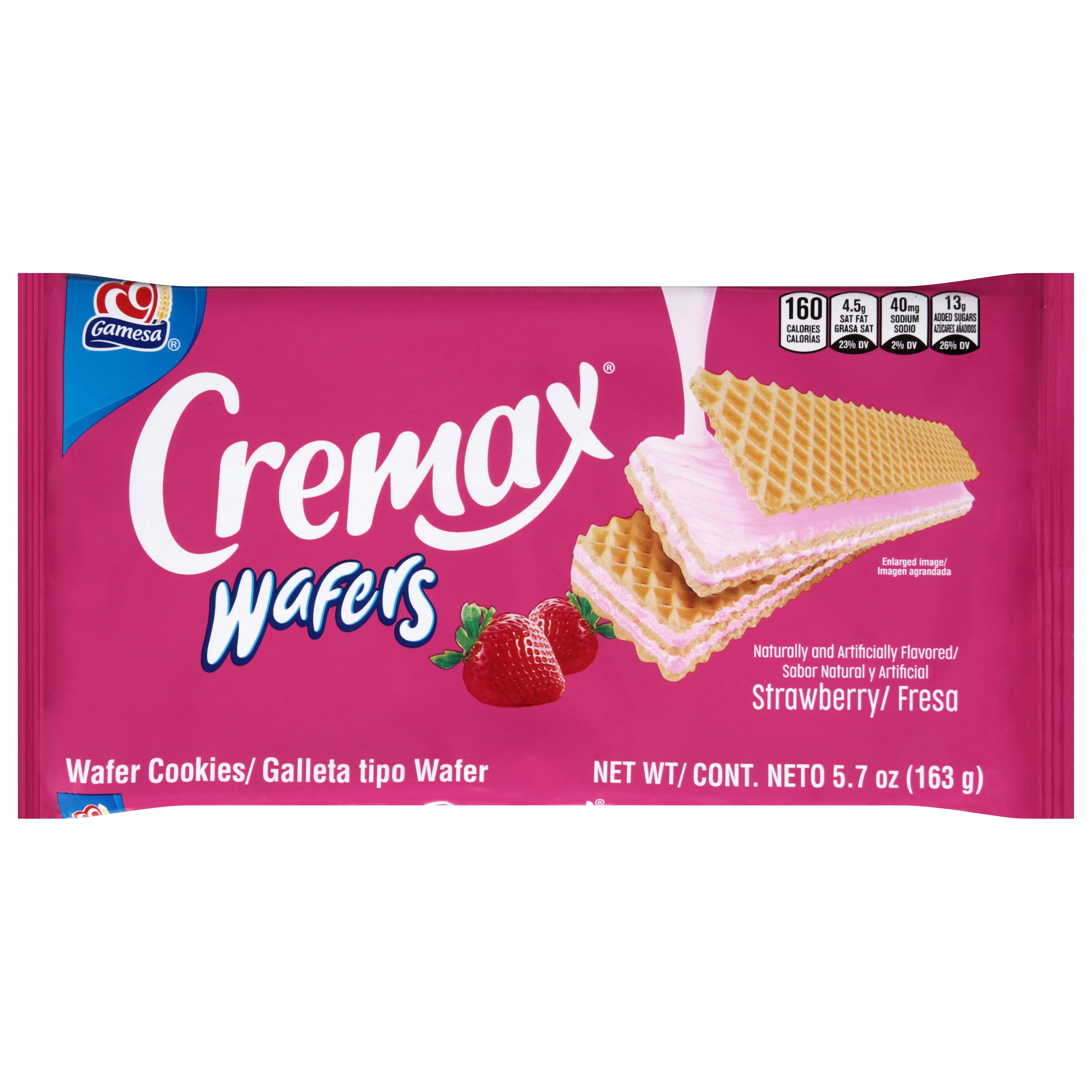 Gamesa Cremax Strawberry Wafer Cookies 5.7 oz - Case of 19