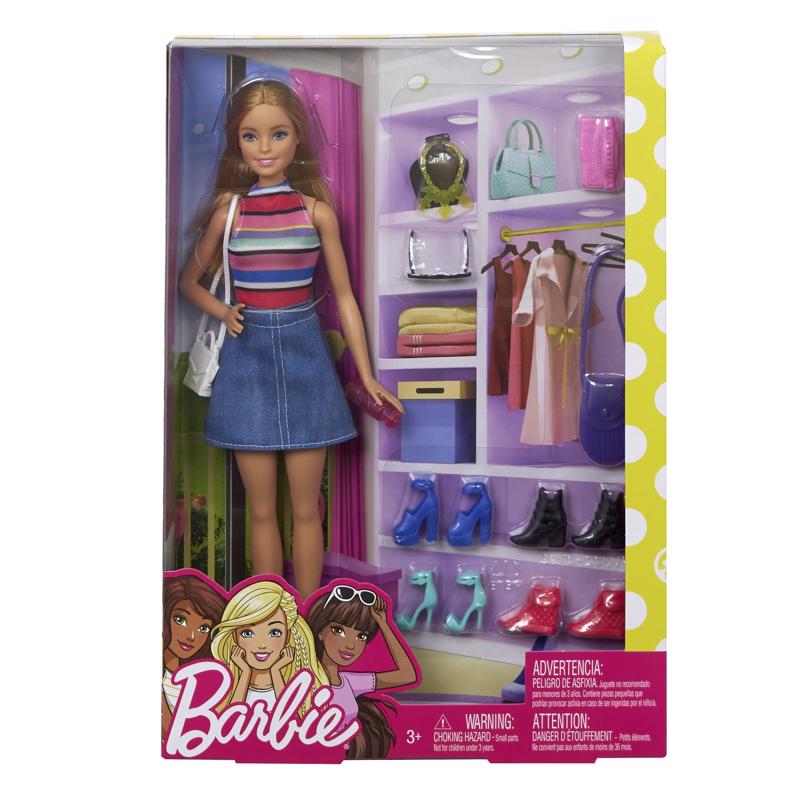 MATTEL - Mattel Barbie Doll and Accessories Set Plastic Multicolored 11 pc - Case of 6