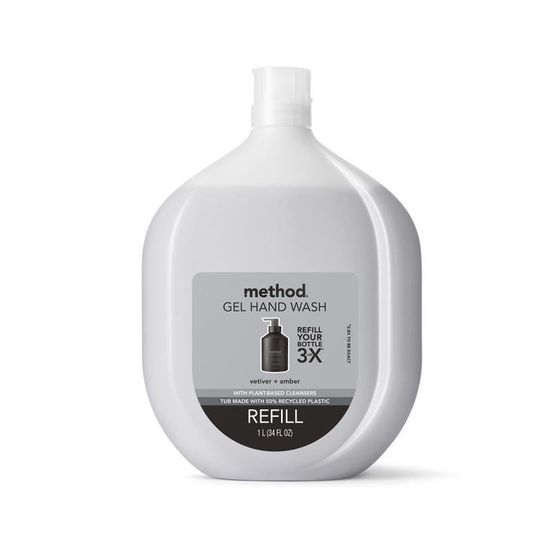 METHOD - Method Vetiver & Amber Scent Gel Hand Wash Refill 34 oz