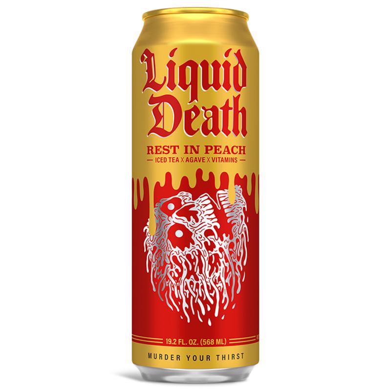 LIQUID DEATH - Liquid Death Peach Tea Tea 19.2 oz 1 pk - Case of 12