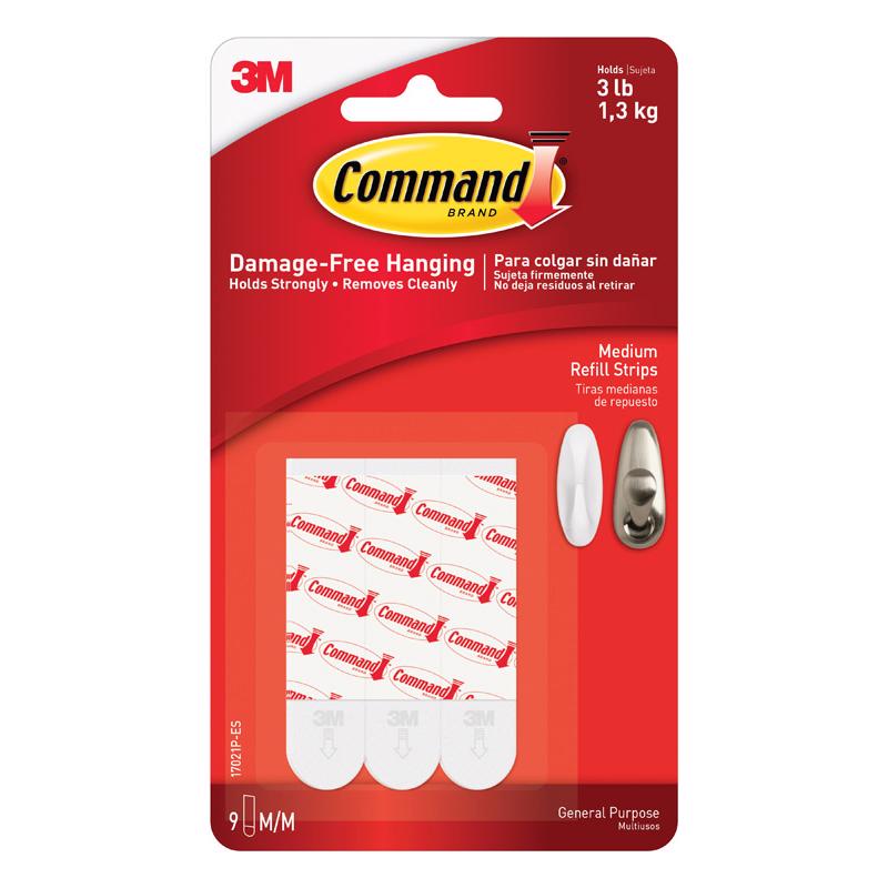 COMMAND - 3M Command Medium Foam Refill Strips 2.75 in. L 9 pk - Case of 6