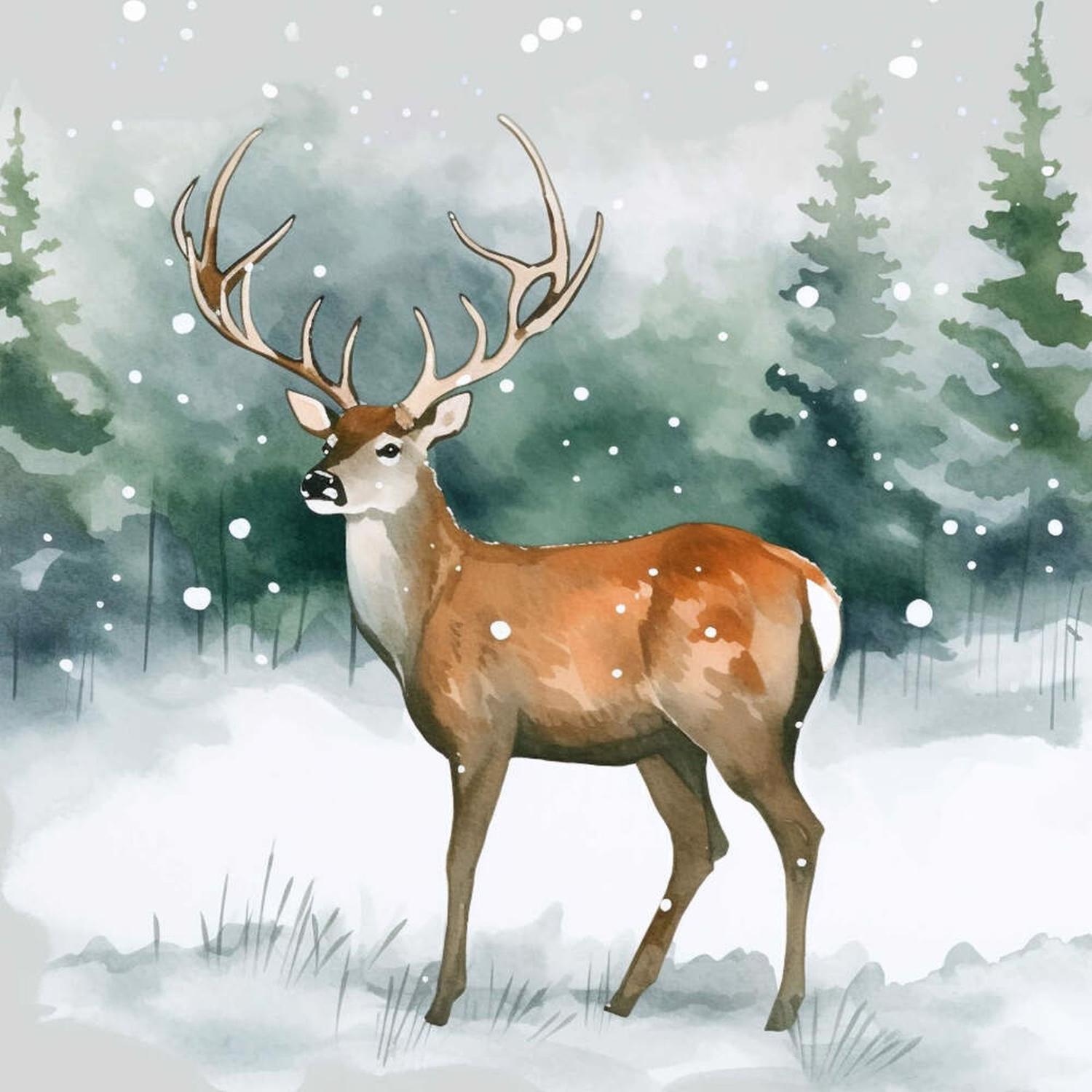 P Graham Dunn Multicolored Winter Deer Wall Sign 11 in. - Case of 4