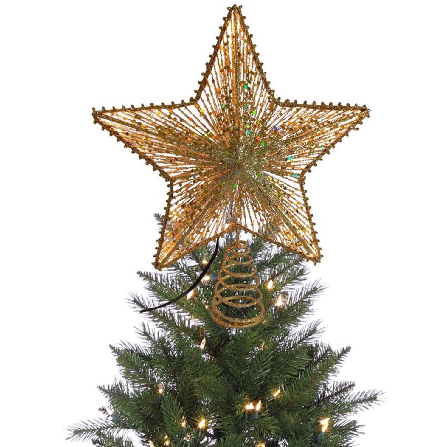 Celebrations LED Gold Star Tree Topper 11.5 in. - Case of 4