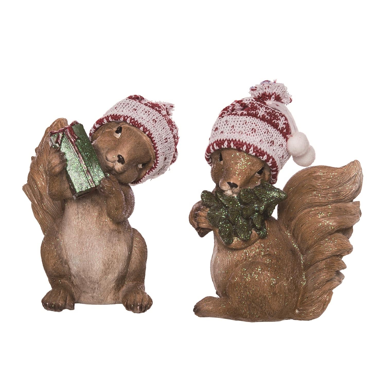 Transpac Multicolored Squirrel Figurine 7 in. - Case of 12