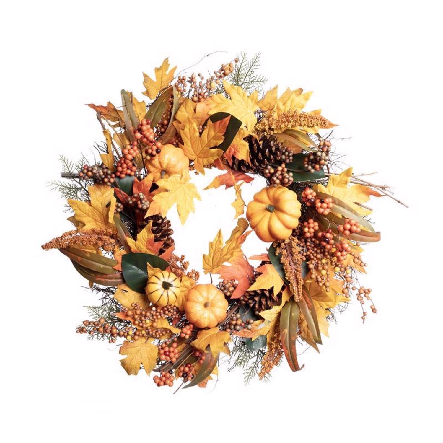 Celebrations 24 in. Unlit Fall Wreath - Case of 4