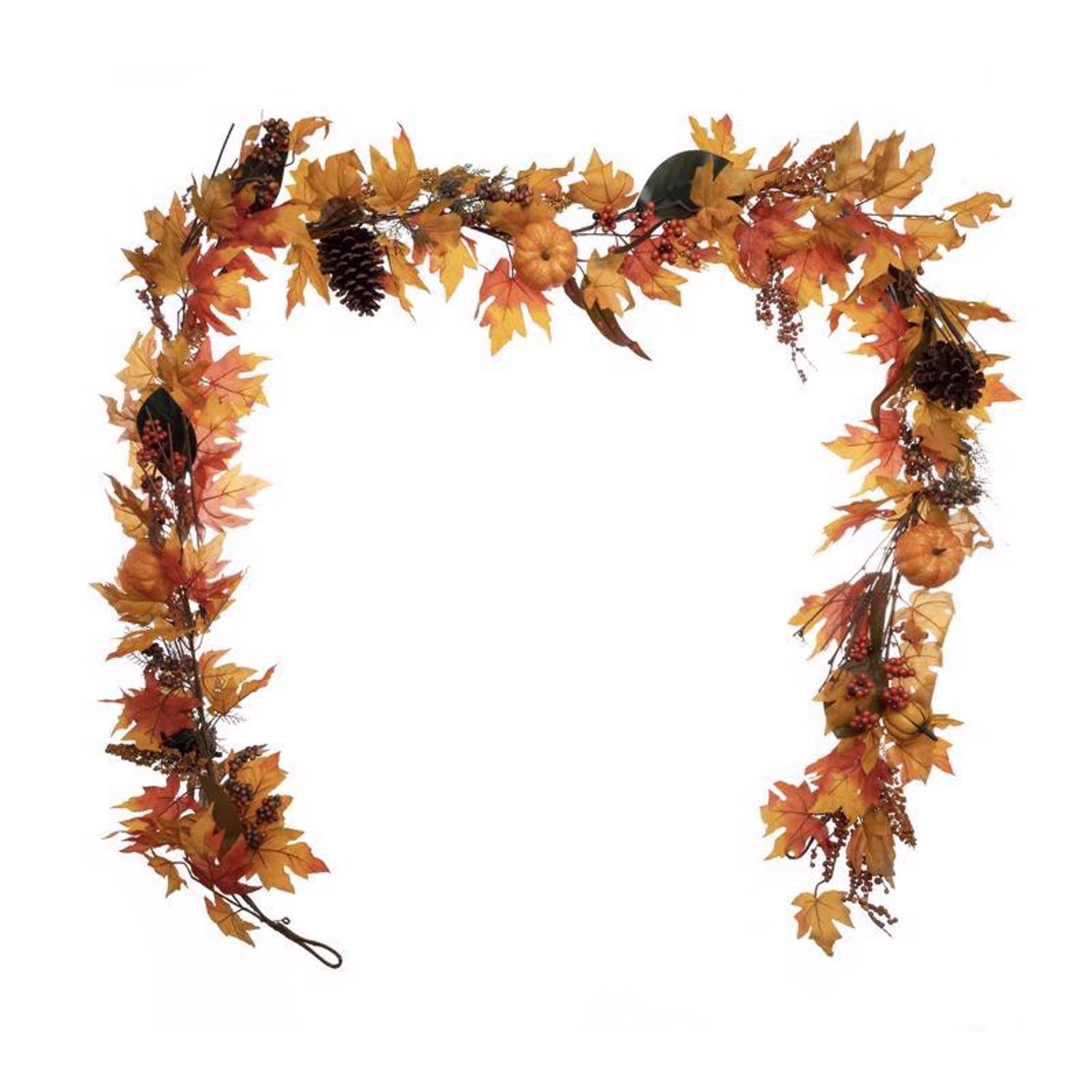Celebrations 9 ft. Unlit Fall Leaves Garland - Case of 4