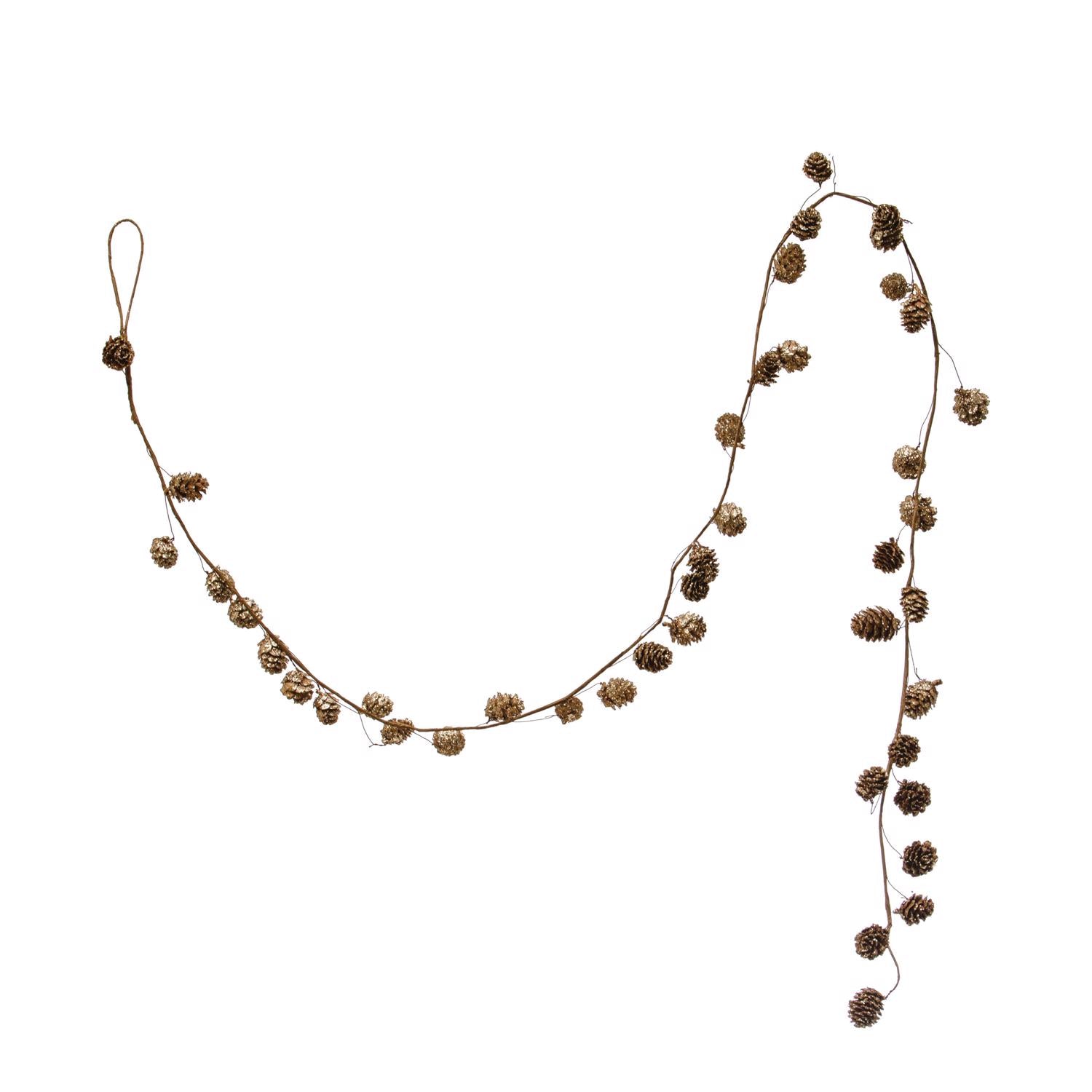 Creative Co-Op 6 ft. L Natural Pine Cone Garland - Case of 12